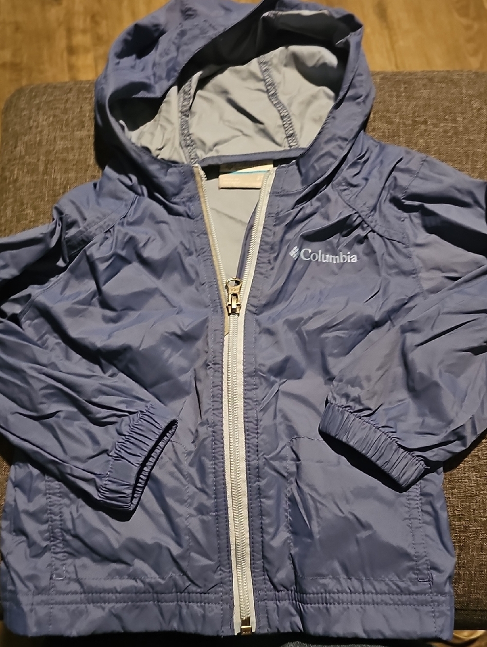 Columbia Blue Kids' Hooded Rain Jacket Windbreaker Lightweight 2t Boy Girl